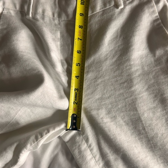 JCrew cropped white linen pants size 2. - Picture 8 of 10